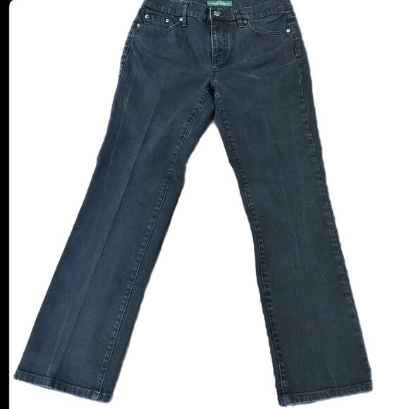 LRL Lauren Jeans Co. Ralph Lauren classic straight black jeans Size 6. 5 pockets - Picture 2 of 13